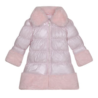 ADee SARAH Baby Pink Faux Fur Trim Jacket