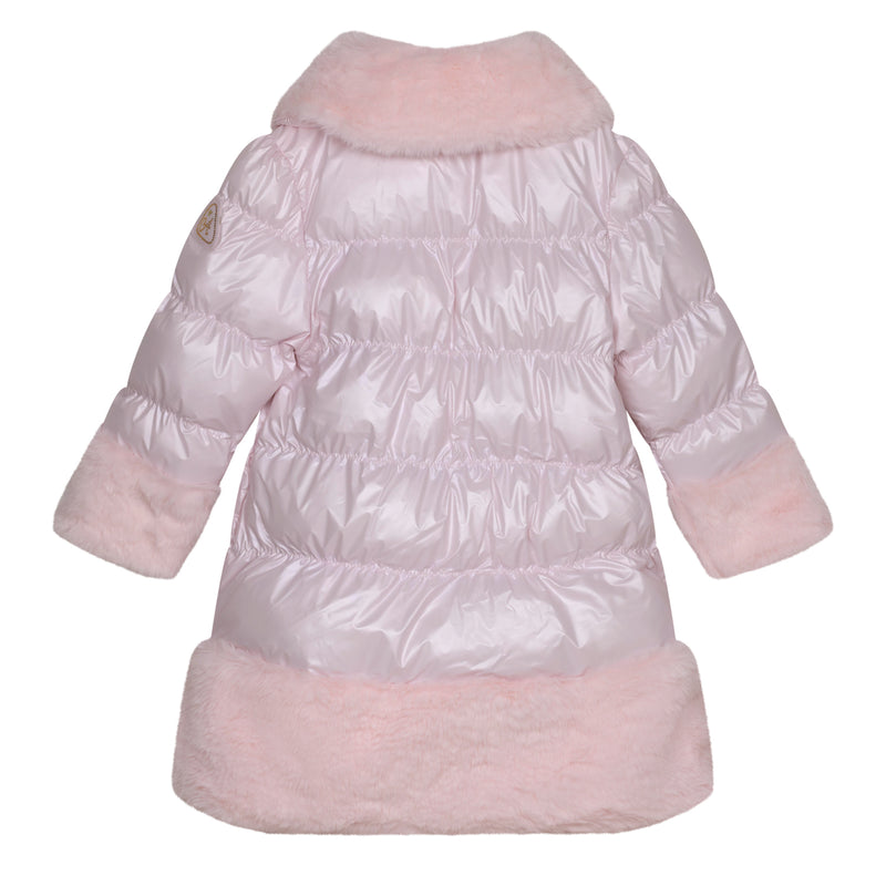 ADee SARAH Baby Pink Faux Fur Trim Jacket