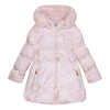 ADee STELLA Baby Pink Faux Fur Hooded Teddy Print Jacket
