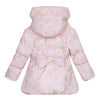 ADee STELLA Baby Pink Faux Fur Hooded Teddy Print Jacket