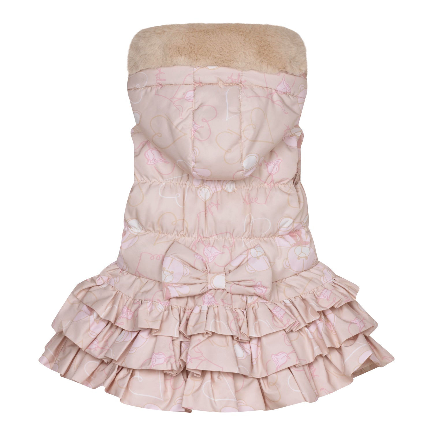 ADee STORMI Beige Faux Fur Teddy Print Gilet