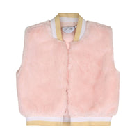 ADee SALLY Baby Pink Faux Fur Gilet