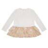 ADee SUMMER Beige Teddy Print Bow Legging Set