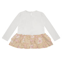 ADee SUMMER Beige Teddy Print Bow Legging Set