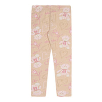 ADee SUMMER Beige Teddy Print Bow Legging Set