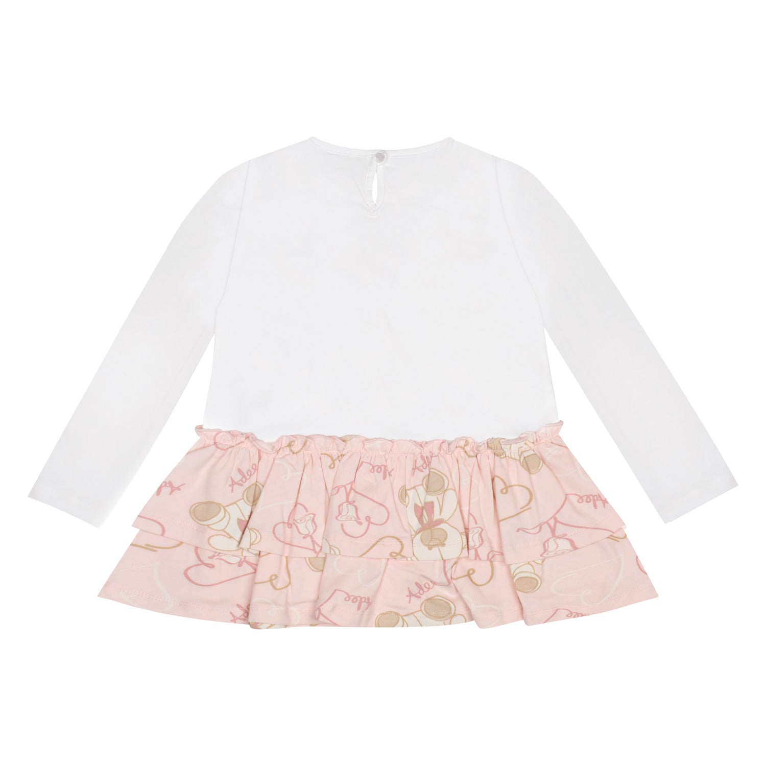 ADee SUMMER Baby Pink Teddy Print Bow Legging Set