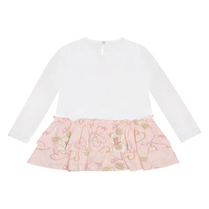 AW24 ADee SUMMER Baby Pink Teddy Print Bow Legging Set