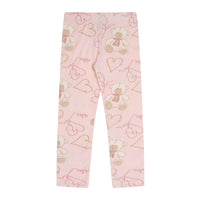 ADee SUMMER Baby Pink Teddy Print Bow Legging Set
