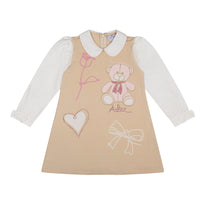 ADee SKYLER Beige Teddy Sleeve Dress