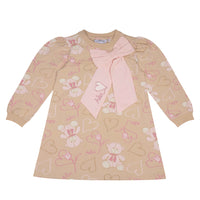 ADee SAGE Beige Teddy Print Sweat Dress