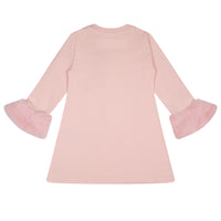 ADee SHAKIRA Baby Pink Faux Fur Teddy Dress
