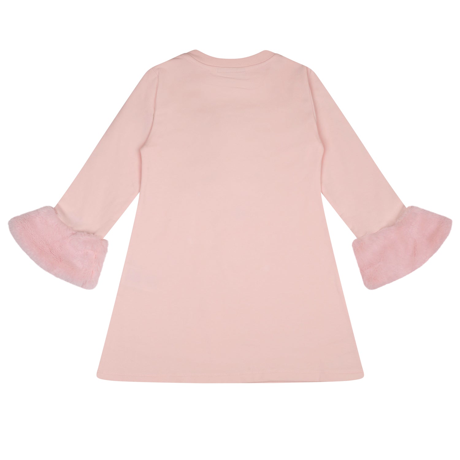 Pink faux fur dress hotsell