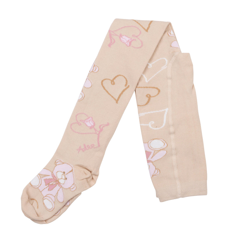 AW24 ADee SERENITY Beige Teddy Print Tights