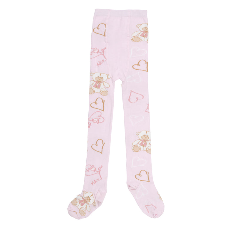 ADee SERENITY Baby Pink Teddy Print Tights