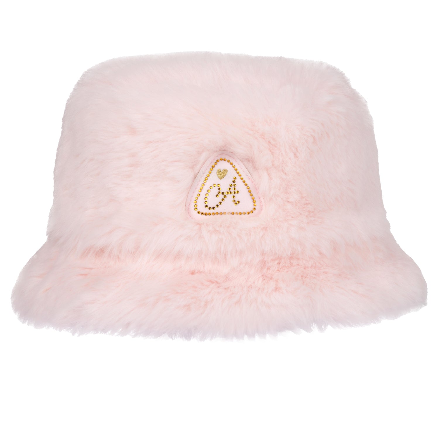 ADee SYLVIA Baby Pink Faux Fur Bucket Hat