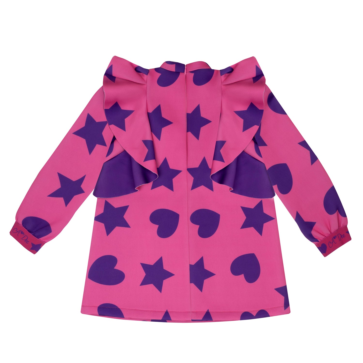 ADee TREASURE Hot Pink Hearts & Stars Print Frill Dress
