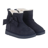 ADee BOWTIFUL Navy Blue Bow Boots