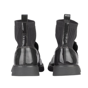 AW24 ADee MARY JANE Back To School Dark Grey Heart Sock Wellies