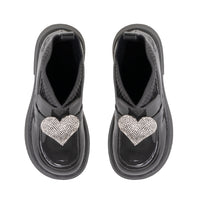 ADee MARY JANE Back To School Dark Grey Heart Sock Wellies