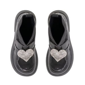 AW24 ADee MARY JANE Back To School Dark Grey Heart Sock Wellies