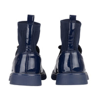 ADee MARY JANE Back To School Navy Blue Heart Sock Wellies