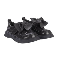 ADee MARY BOW Back To School Dark Grey Bow Shoes