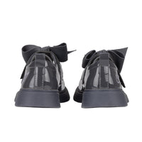 ADee MARY BOW Back To School Dark Grey Bow Shoes