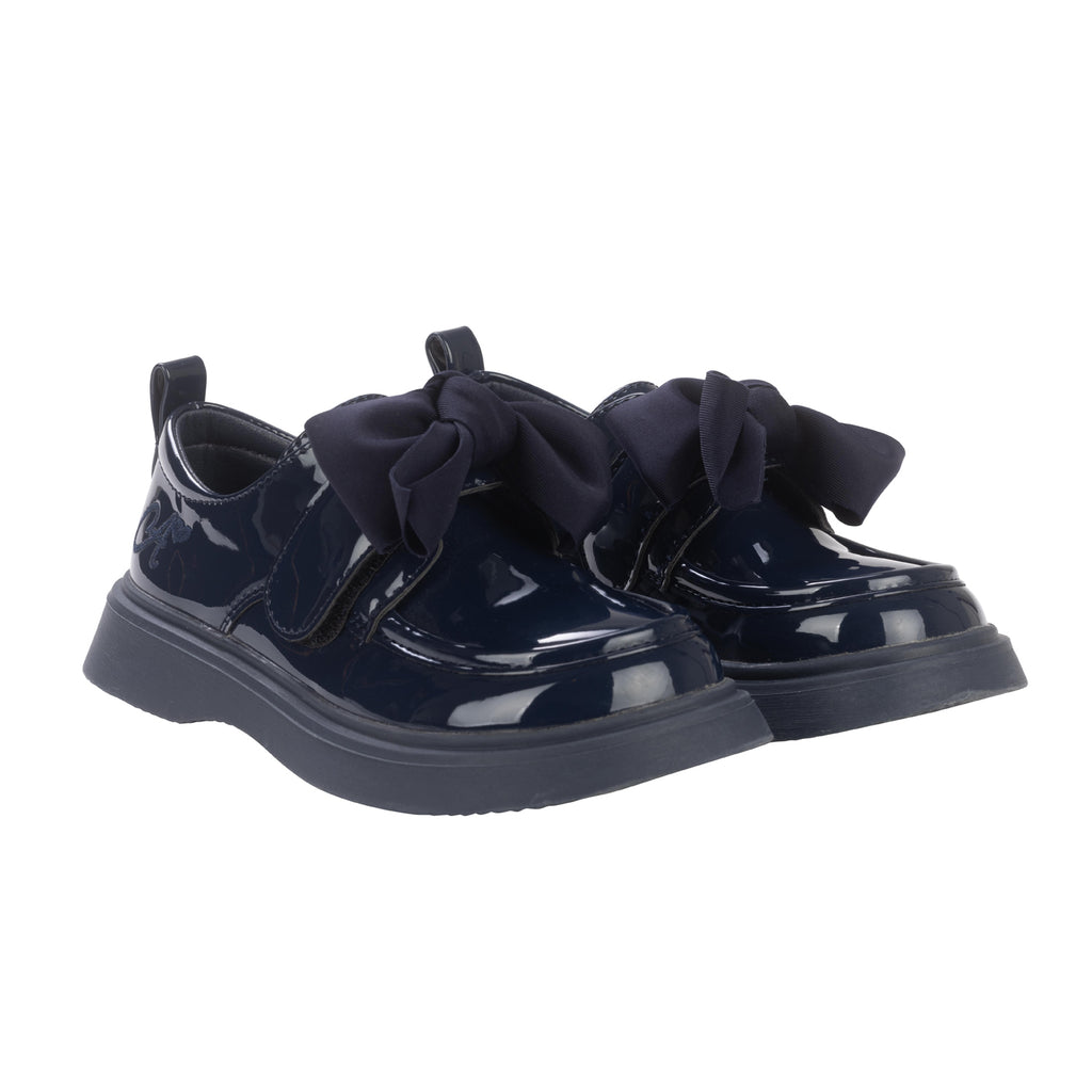 AW24 ADee MARY BOW Back To School Navy Blue Bow Shoes