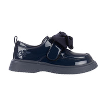 ADee MARY BOW Back To School Navy Blue Bow Shoes
