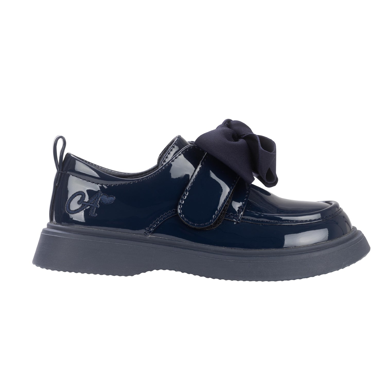 ADee MARY BOW Back To School Navy Blue Bow Shoes