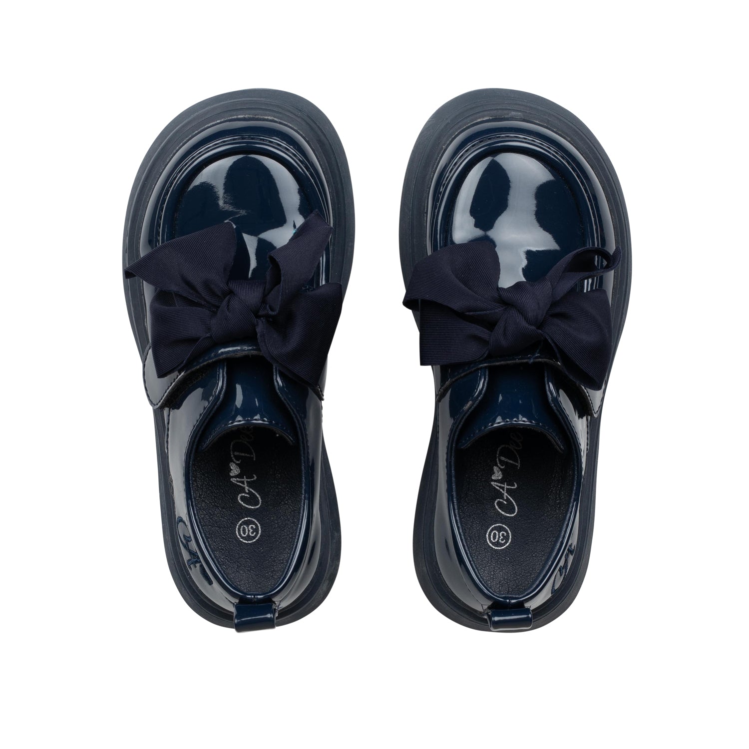 ADee MARY BOW Back To School Navy Blue Bow Shoes