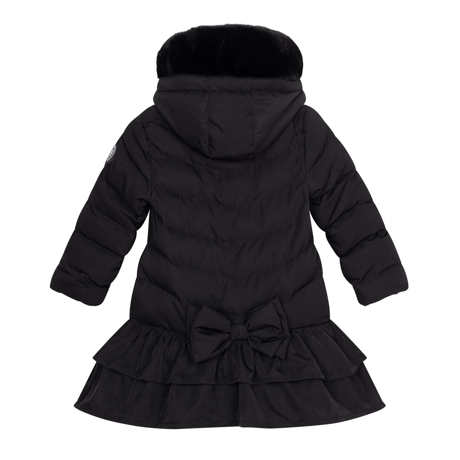 ADee BECKY Back To School Black Faux Fur Coat