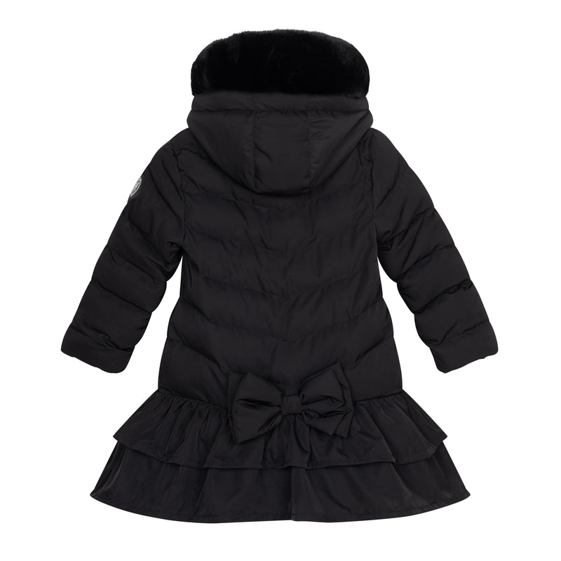 ADee BECKY Back To School Black Faux Fur Coat
