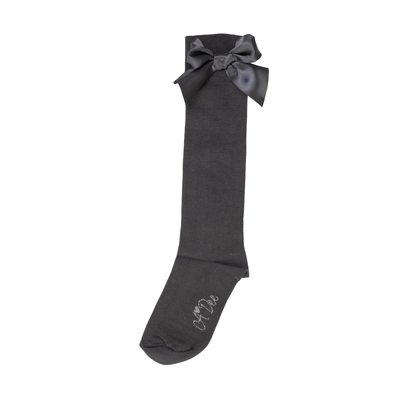 ADee BINKY Back To School Dark Grey Bow Socks
