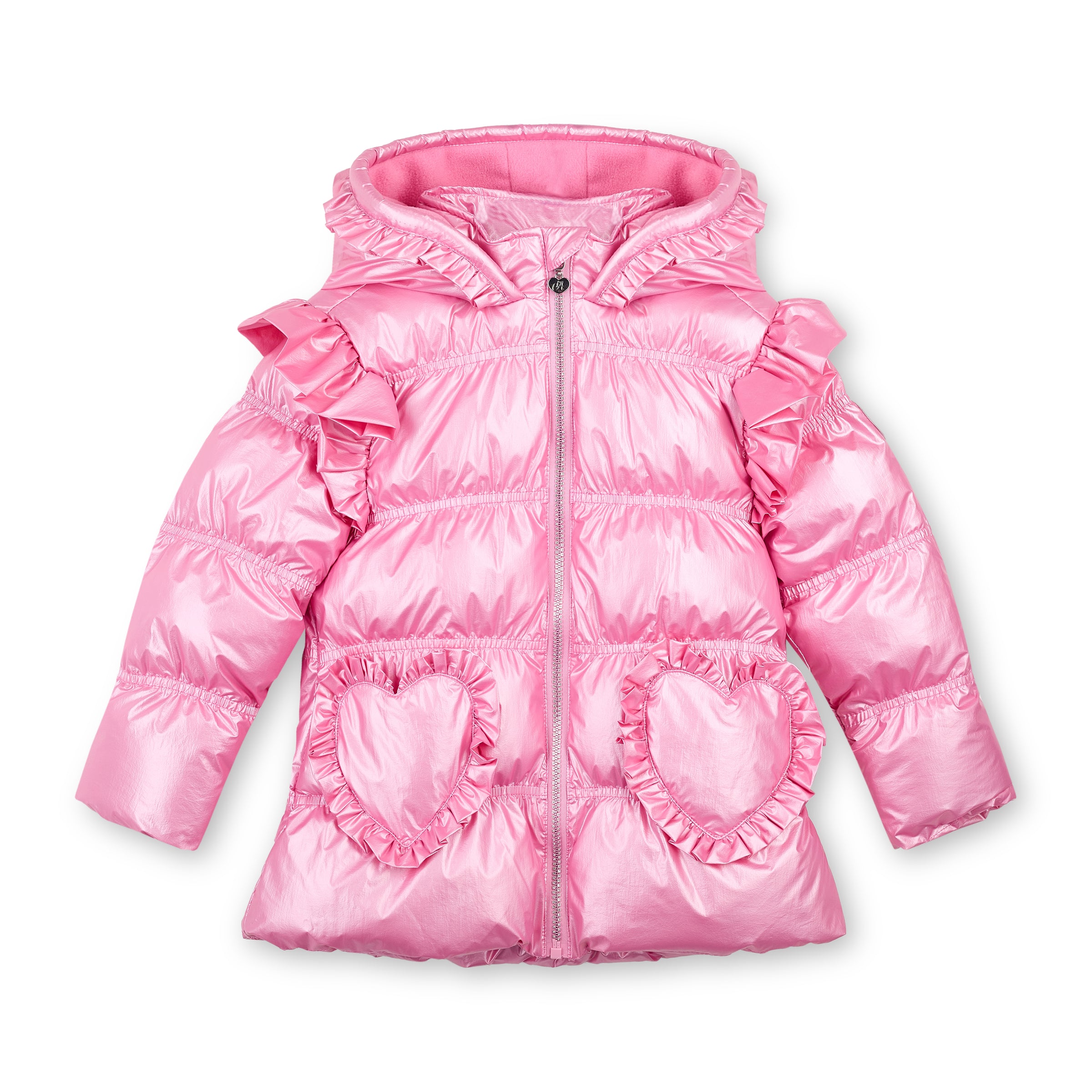 AW25 ADee LILIANA Pink Hearts Frill Coat