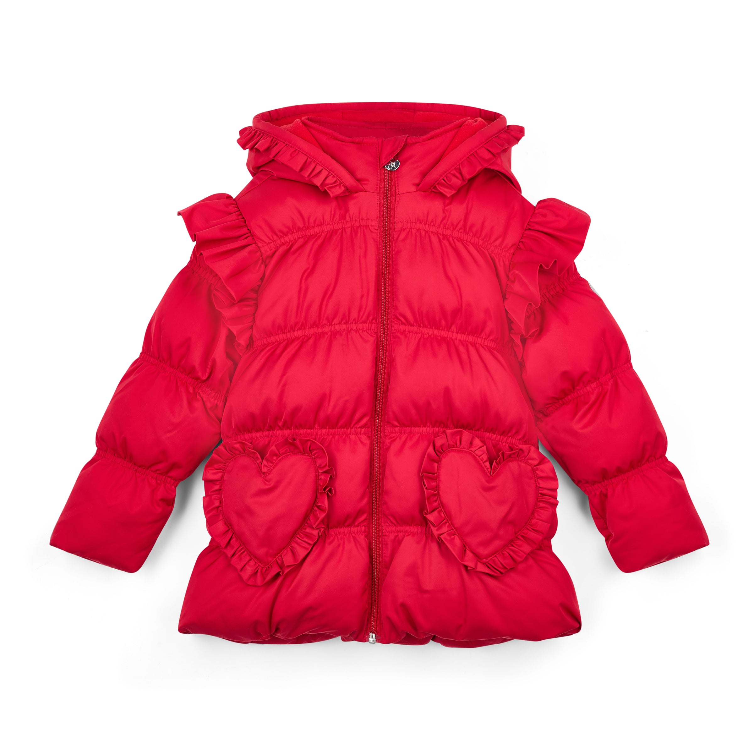 AW25 ADee LILIANA Red Hearts Frill Coat