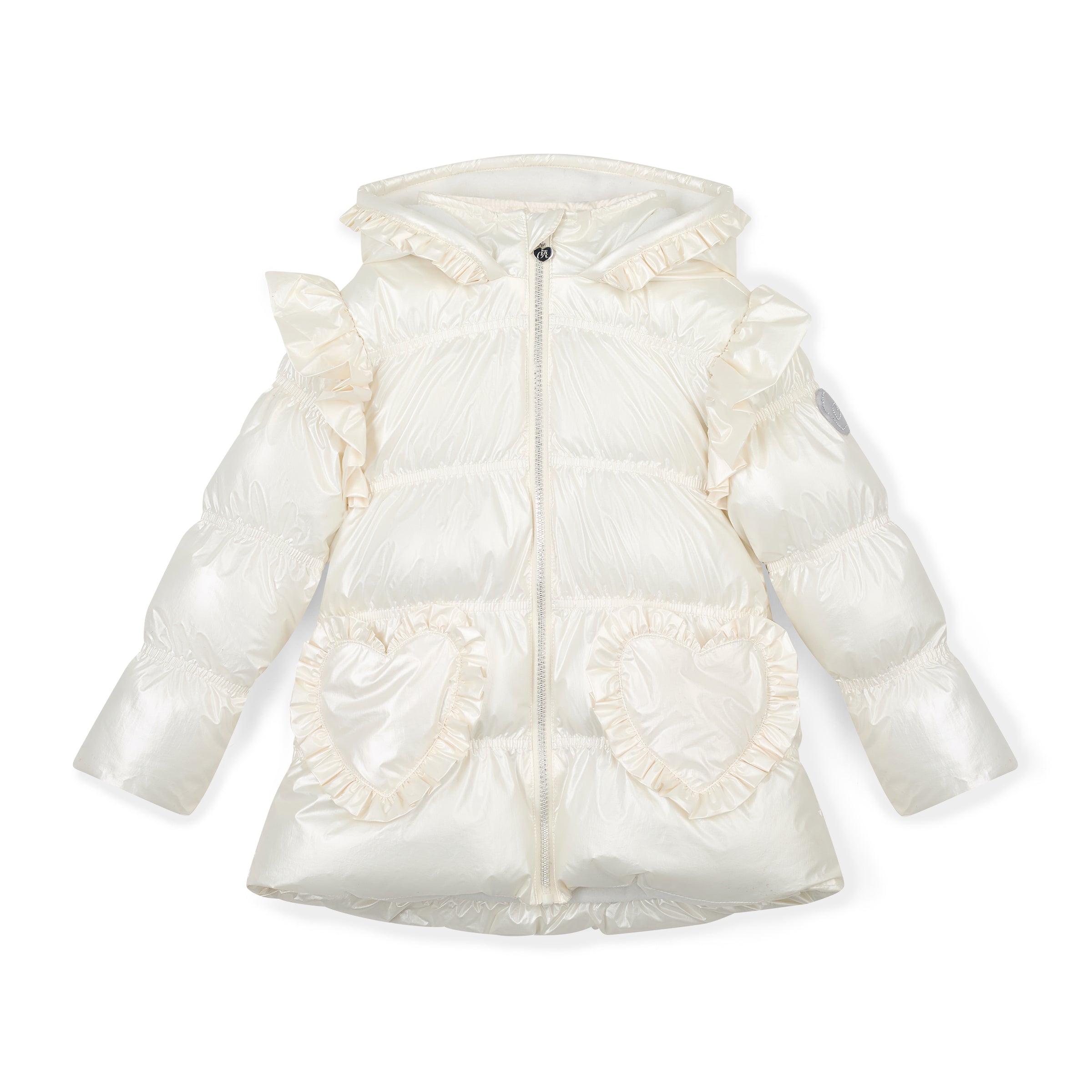 AW25 ADee LILIANA White Hearts Frill Coat