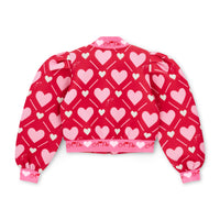 AW25 ADee LISETTE Red & Pink Heart Print Bomber Jacket