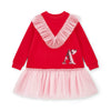 PREORDER AW25 ADee LACEY Red & Pink Logo Tulle Dress