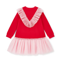 PREORDER AW25 ADee LACEY Red & Pink Logo Tulle Dress