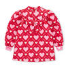 AW25 ADee LIBBY Red Pink & White Heart Print Bow Dress