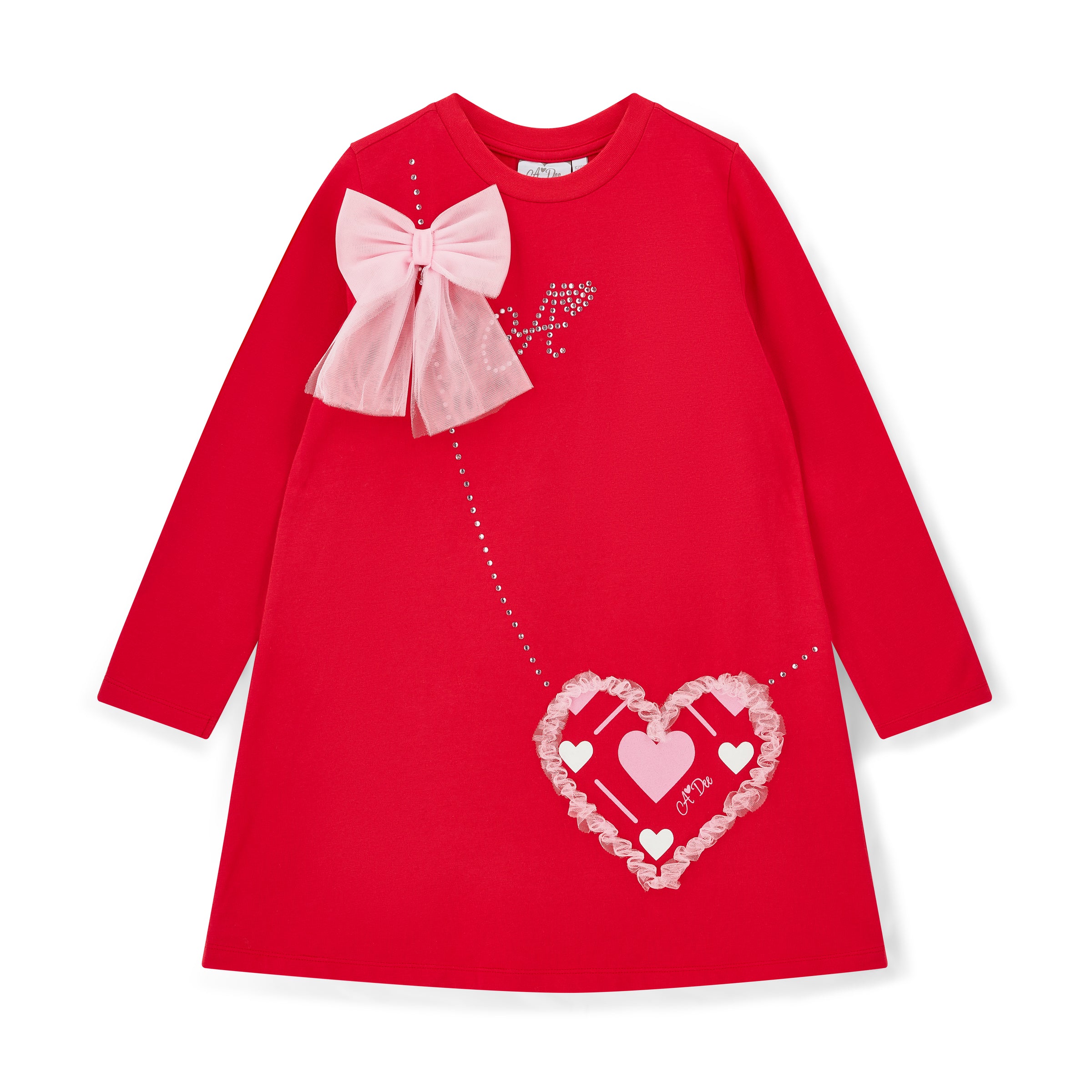 AW25 ADee LOTUS Red Logo Bow Handbag Dress