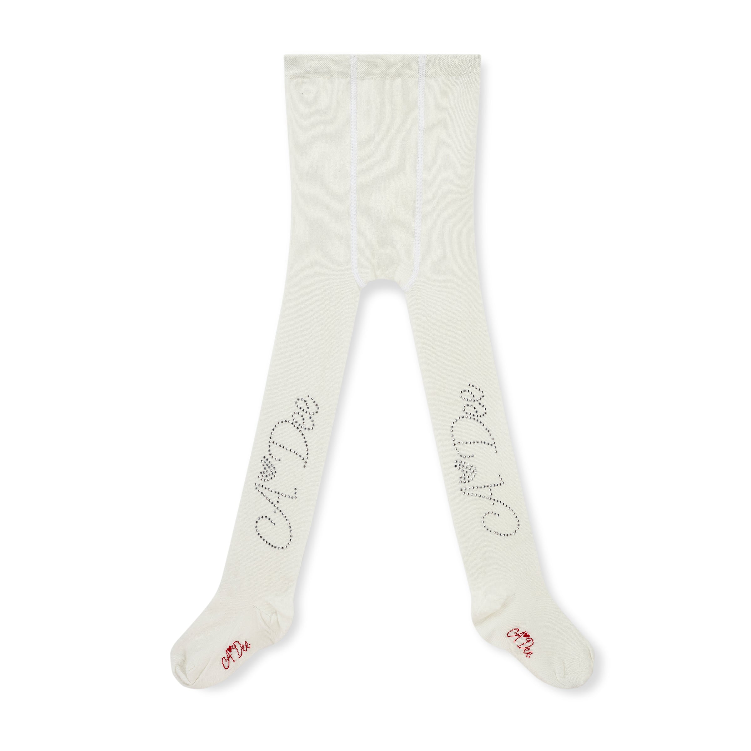 AW25 ADee LUMI White Diamante Logo Tights