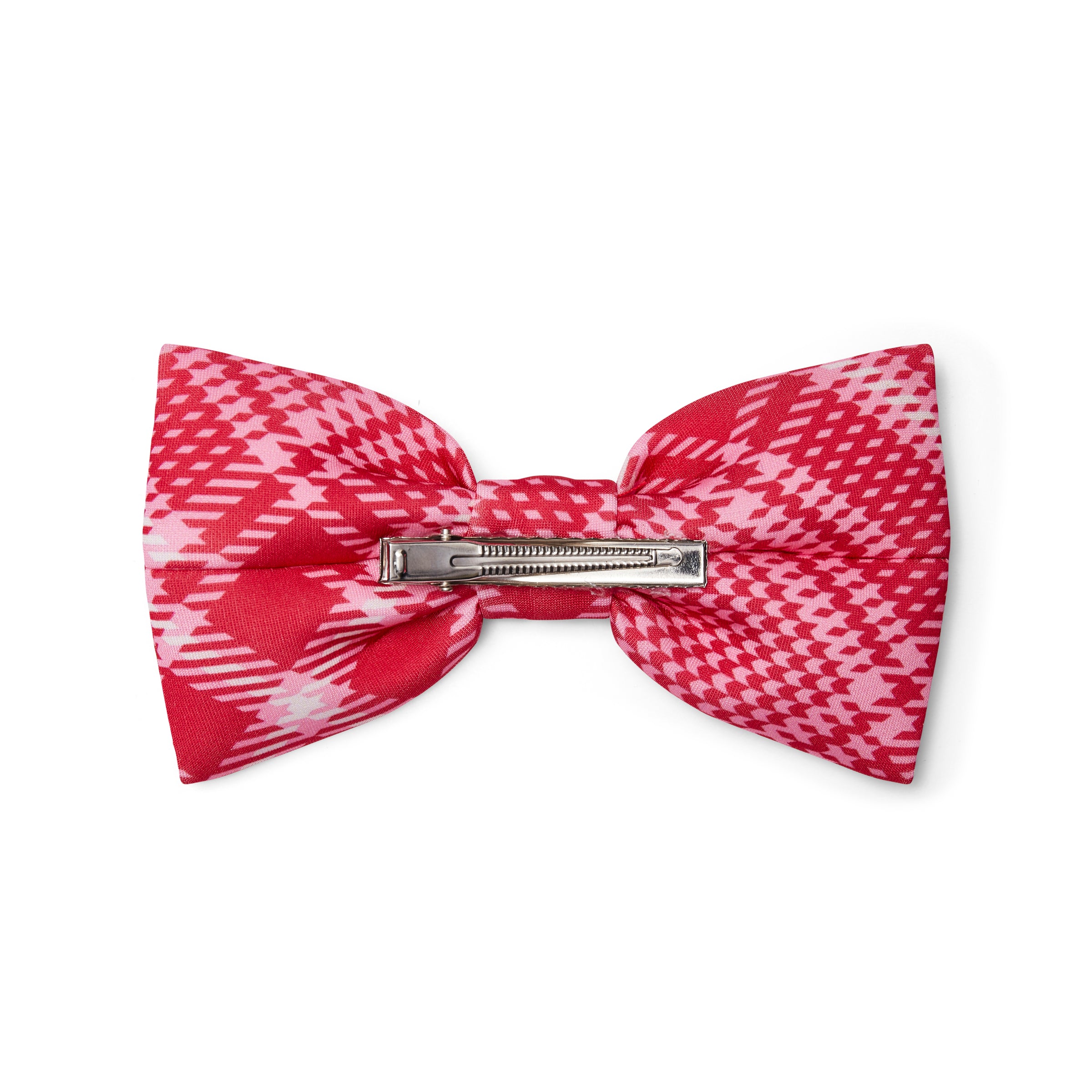 AW25 ADee LEIGHTON Red Check Bow Hair Clip