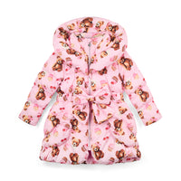 AW25 ADee LAUREN Pink Bear Print Bow Coat