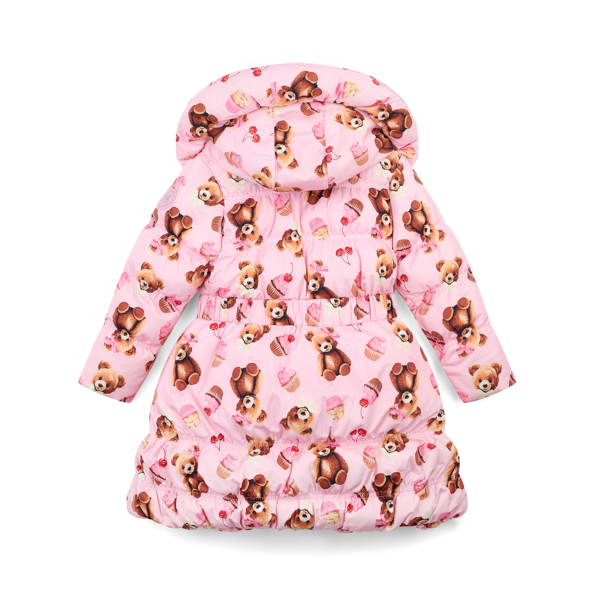 AW25 ADee LAUREN Pink Bear Print Bow Coat