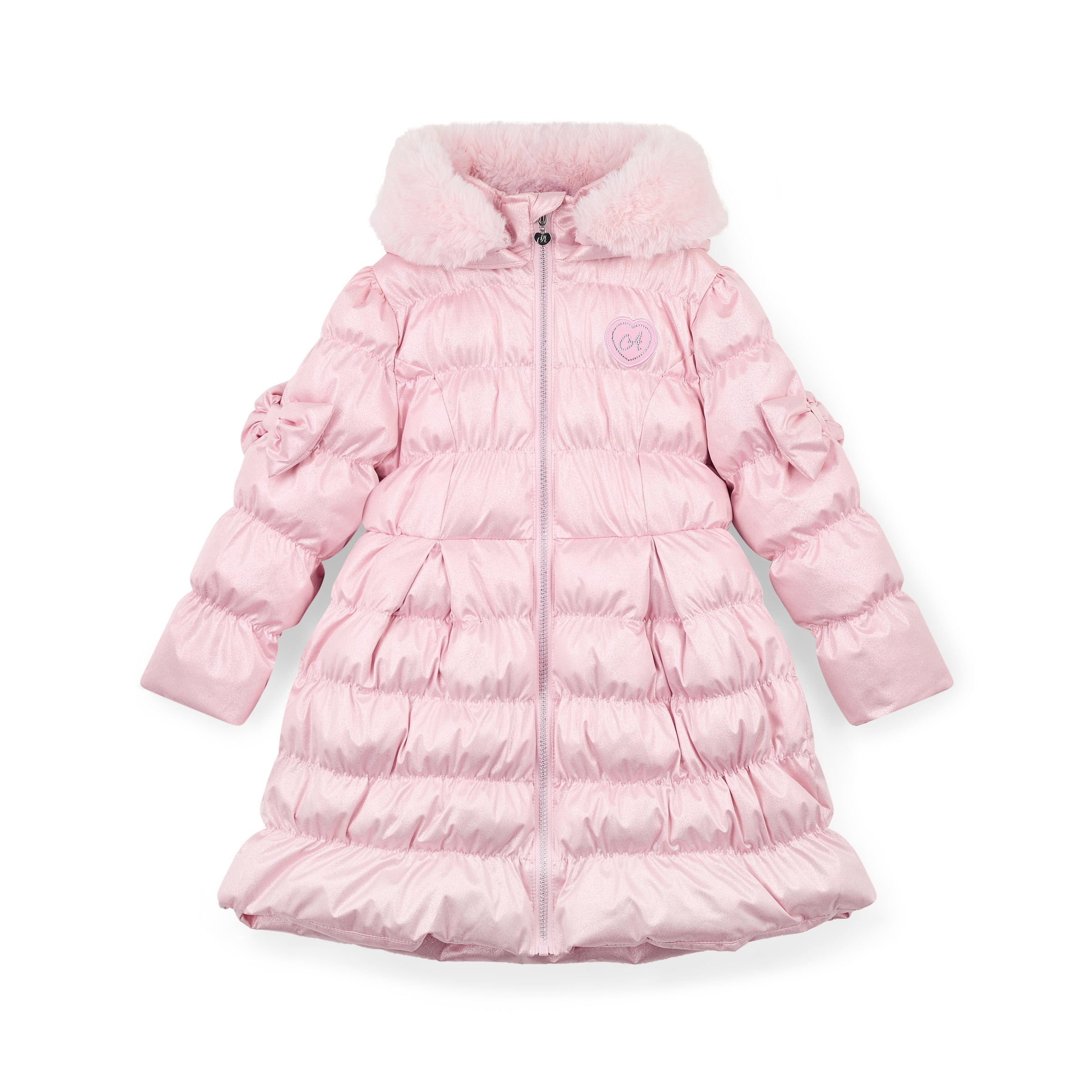 AW25 ADee MONTANA Pink Metallic Bow Coat