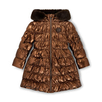 AW25 ADee MONTANA Brown Metallic Bow Coat