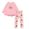AW25 ADee MISSY Pink Cupcake Bear Print Leggings Set