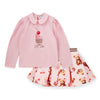 AW25 ADee MABEL Pink Cupcake Bear Print Logo Skirt Set